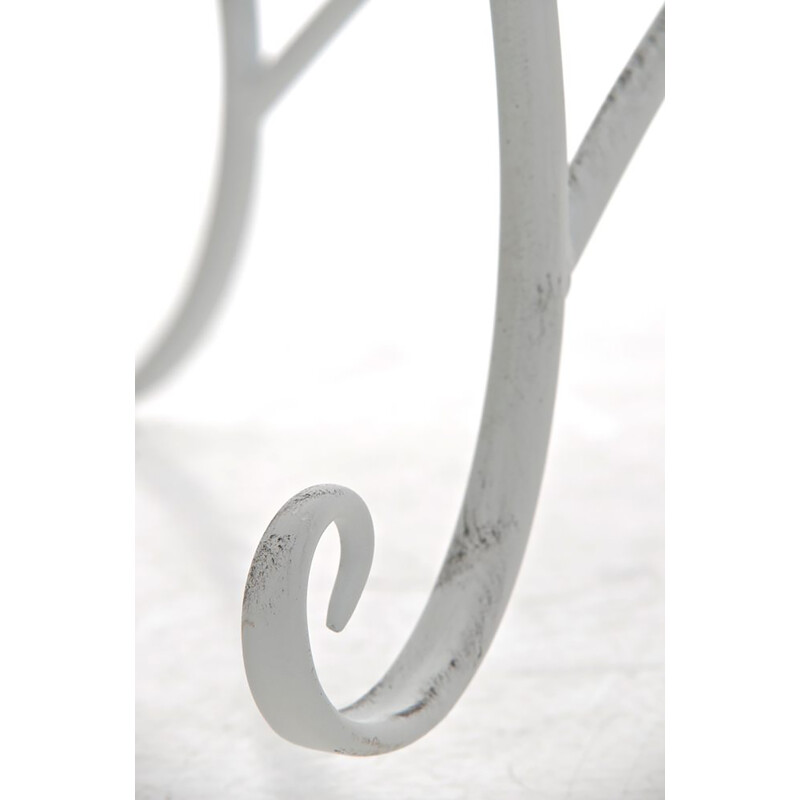 Nostalgiskt handgjort trädgårdsbord i järn med antikpatina