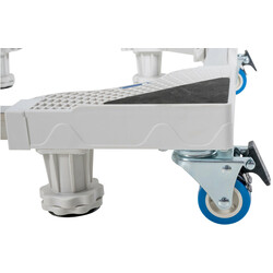 Justerbart stativ för hushållsapparater med hjul och vattenpass