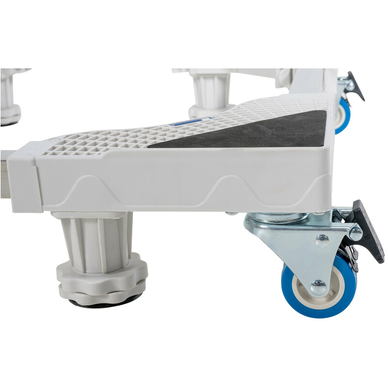 Justerbart stativ för hushållsapparater med hjul och vattenpass