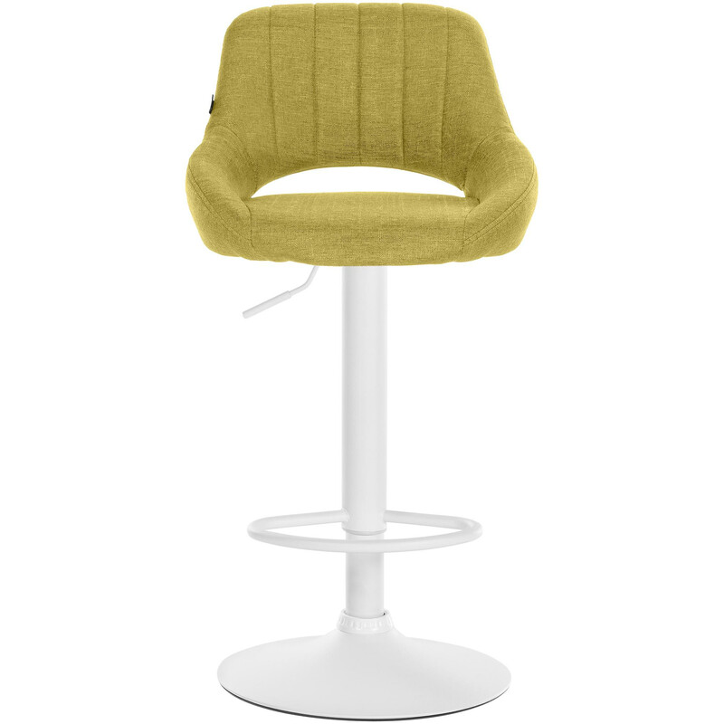 Modern justerbar barstol med tygklädsel och fotpall