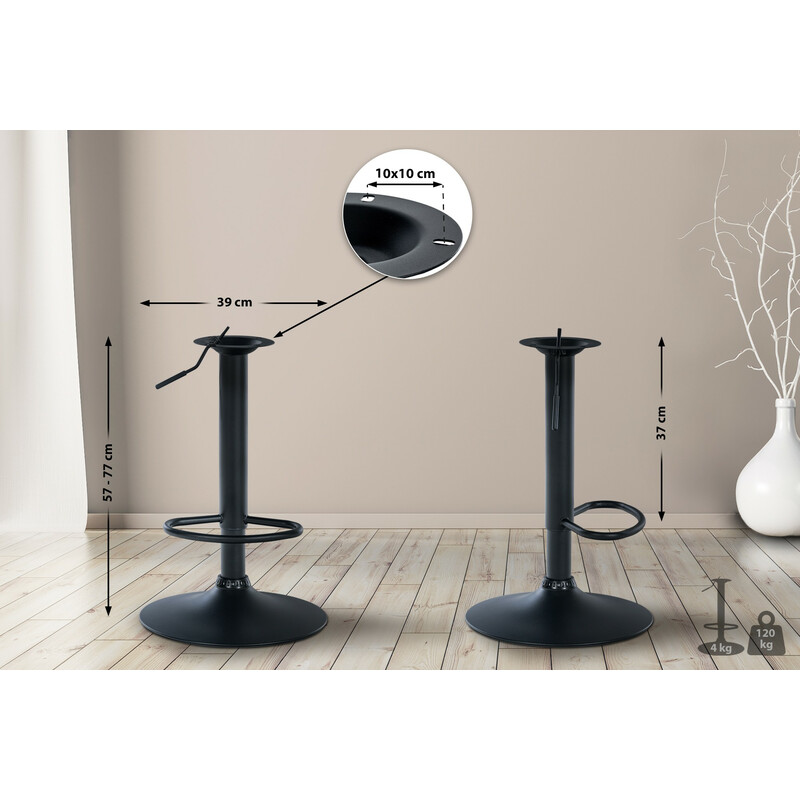 Roterbar höjdjusterbar barstolsbas med fotstöd reservdel