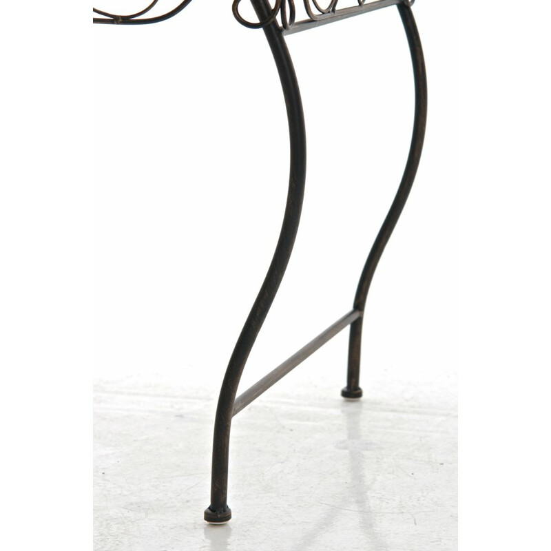 Nostalgiskt handgjort järnbord för trädgård och terrass