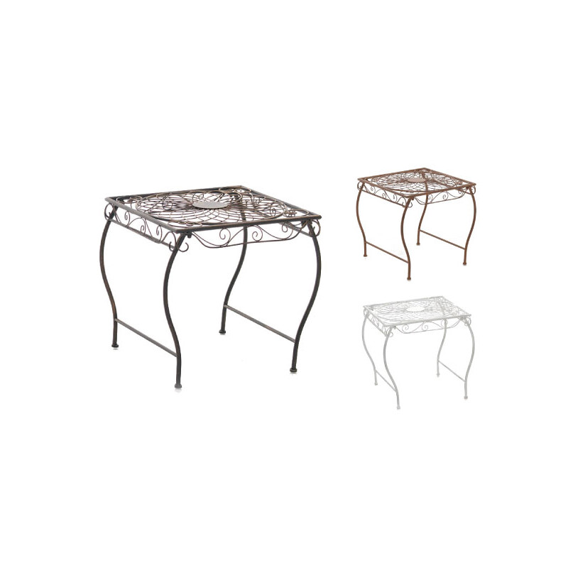 Nostalgiskt handgjort järnbord för trädgård och terrass