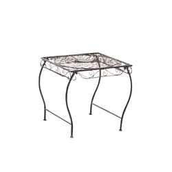 Nostalgiskt handgjort järnbord för trädgård och terrass