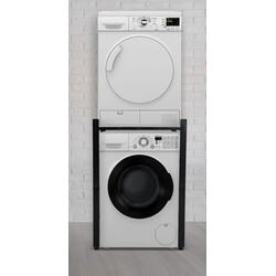 Praktiskt tvättmaskinsstativ med robust konstruktion och justerbara fötter