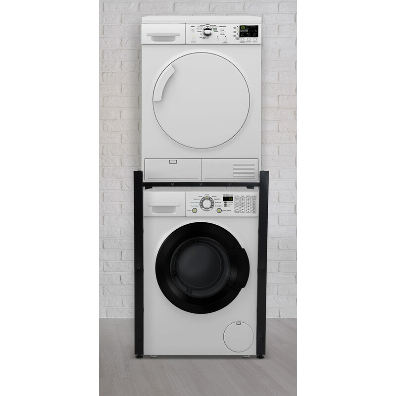 Praktiskt tvättmaskinsstativ med robust konstruktion och justerbara fötter