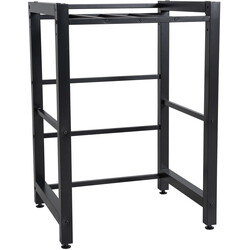 Praktiskt tvättmaskinsstativ med robust konstruktion och justerbara fötter