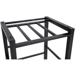 Praktiskt tvättmaskinsstativ med robust konstruktion och justerbara fötter