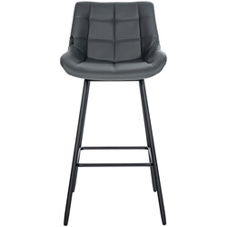 Elegant och stabil barstol med quiltad klädsel