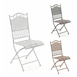 Nostalgisk handgjord trädgårdsstol i järn med antikpatina