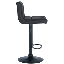 Modern höjdjusterbar barstol i konstläder med metallram