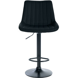 Modern höjdjusterbar barstol med konstläder och metallram