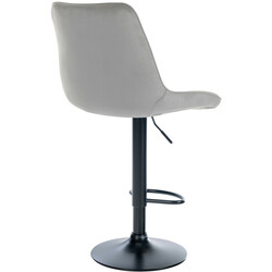 Modern höjdjusterbar barstol med sammetsklädsel och metallram