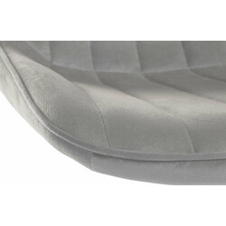 Modern höjdjusterbar barstol med sammetsklädsel och metallram