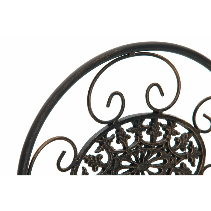 Nostalgisk fällbar trädgårdsstol i handtillverkat järn