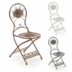 Nostalgisk fällbar trädgårdsstol i handtillverkat järn