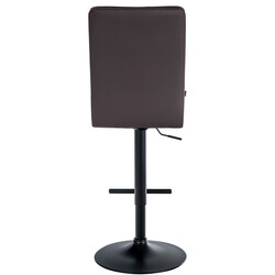 Elegant höjdjusterbar barstol i konstläder för moderna hem