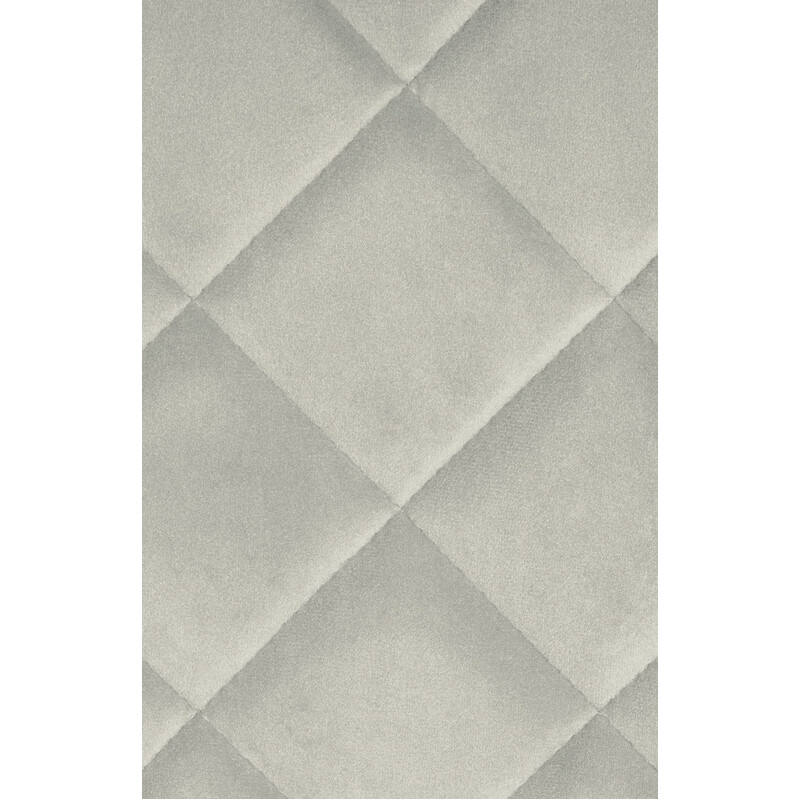 Elegant sammetsstol med quiltad stoppning och metallben