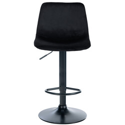 Elegant höj- och sänkbar barstol med sammet och metallram