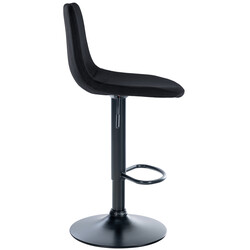 Elegant höj- och sänkbar barstol med sammet och metallram