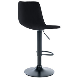 Elegant höj- och sänkbar barstol med sammet och metallram