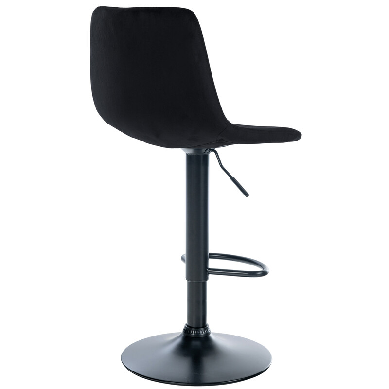 Elegant höj- och sänkbar barstol med sammet och metallram