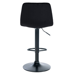 Elegant höj- och sänkbar barstol med sammet och metallram