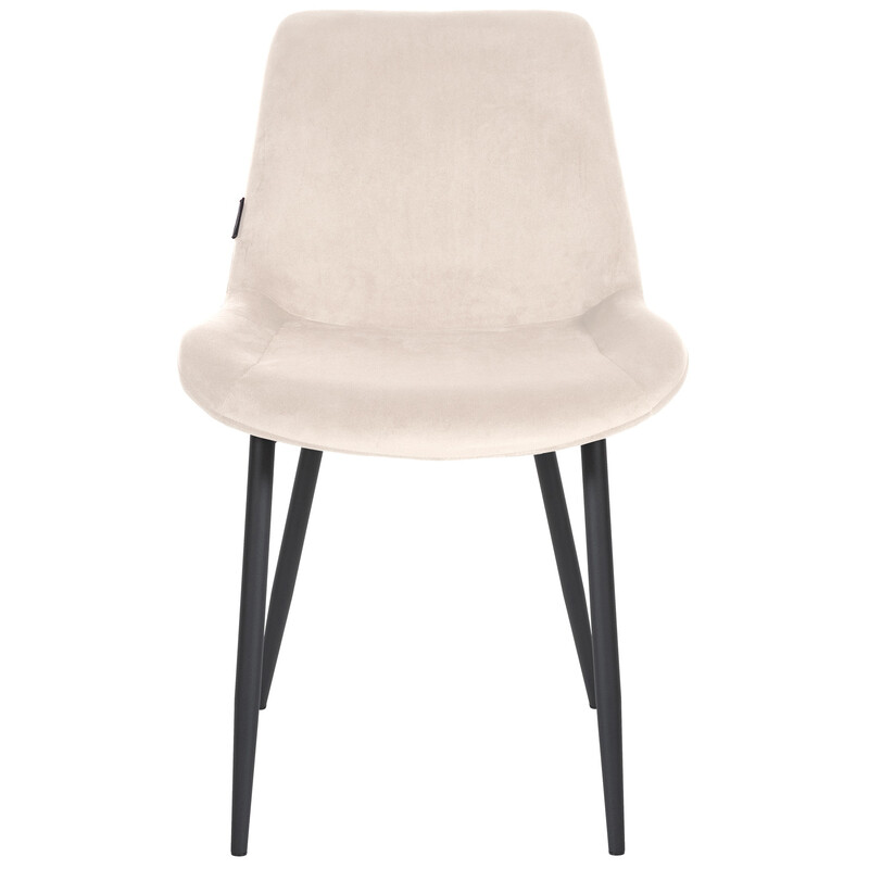 Victoria matstol i sammet med stabil metallstomme