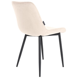 Victoria matstol i sammet med stabil metallstomme