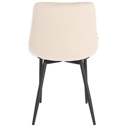 Victoria matstol i sammet med stabil metallstomme