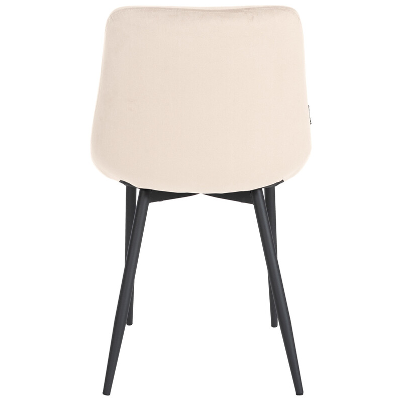 Victoria matstol i sammet med stabil metallstomme