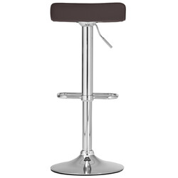 Modern justerbar barstol med kromram och vadderad sits