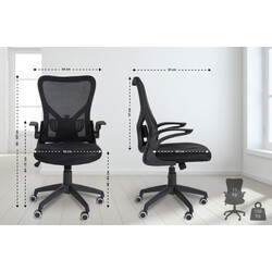 Ergonomisk kontorsstol Hudson med justerbart svankstöd