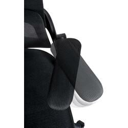 Ergonomisk kontorsstol med justerbart stöd och nättyg