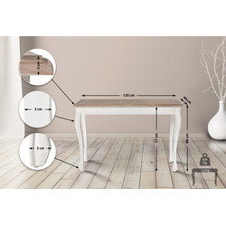 Robust konsolbord i återvunnet almträ med lantlig charm