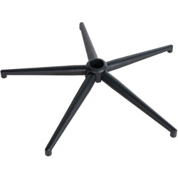 Svart metalliskt fotkryss för kontorsstolar och snurrstolar