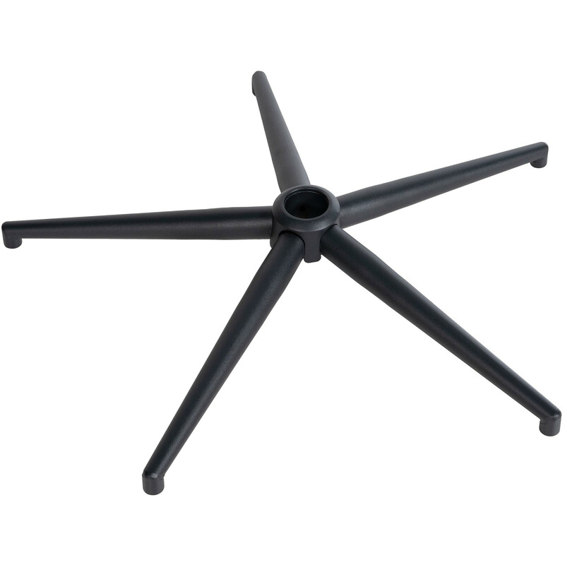 Svart metalliskt fotkryss för kontorsstolar och snurrstolar