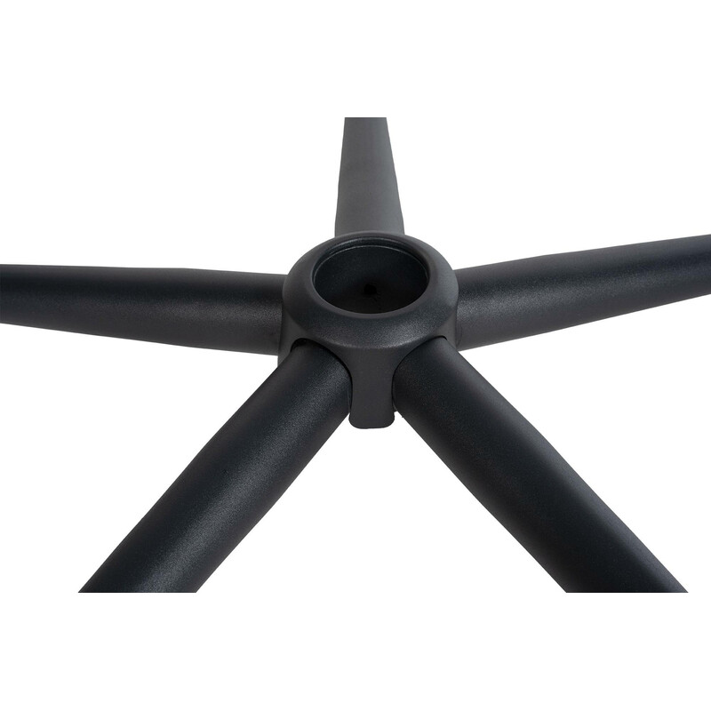 Svart metalliskt fotkryss för kontorsstolar och snurrstolar