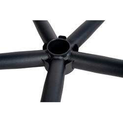 Svart metalliskt fotkryss för kontorsstolar och snurrstolar