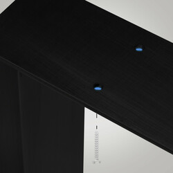 Mångsidigt soffbord med robusta stålben och golvskydd