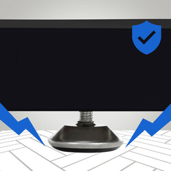 Mångsidigt soffbord med robusta stålben och golvskydd