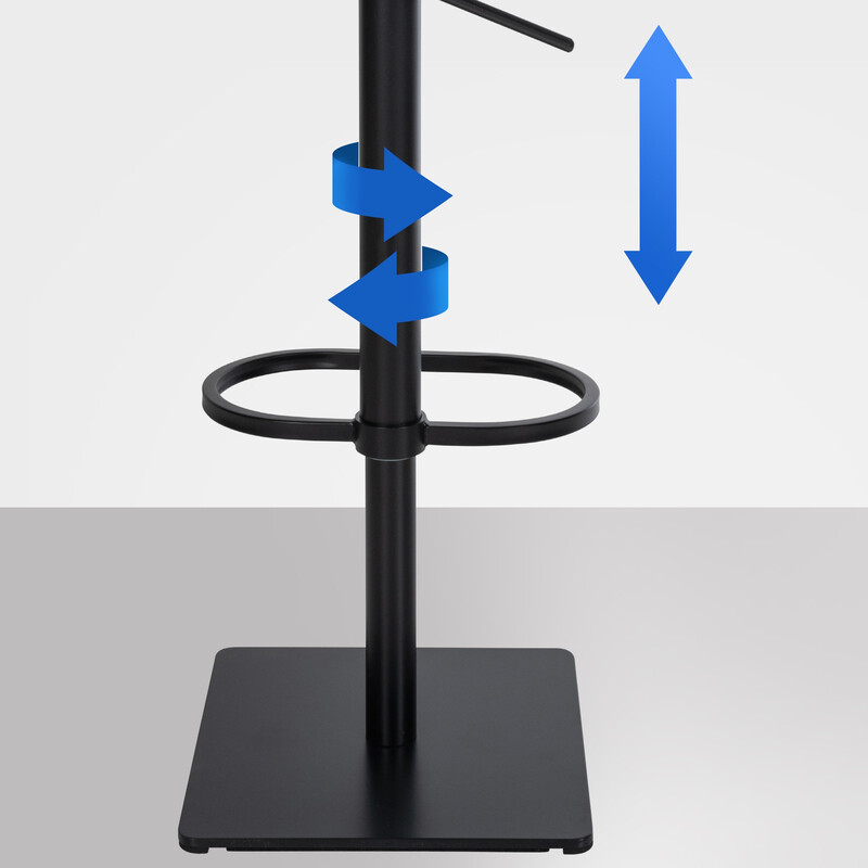 Stilren justerbar barstol med filtklädsel och fotstöd