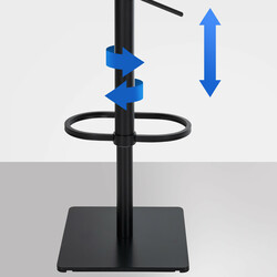 Elegant justerbar barstol i sammet med fotstöd