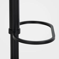 Elegant justerbar barstol i sammet med fotstöd