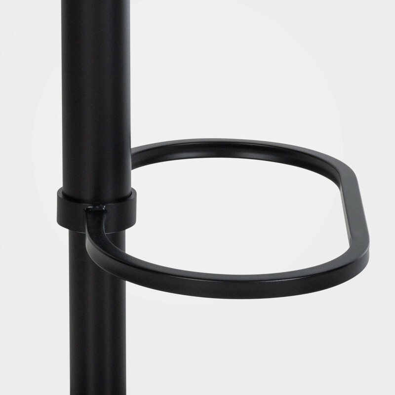 Elegant justerbar barstol i sammet med fotstöd