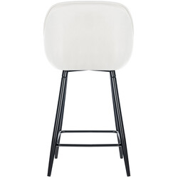 Gibson barstol i quiltat sammet med mattsvart ram