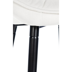 Gibson barstol i quiltat sammet med mattsvart ram