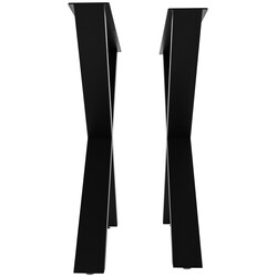 X-formade bordsben i pulverlackerat stål för stabilitet