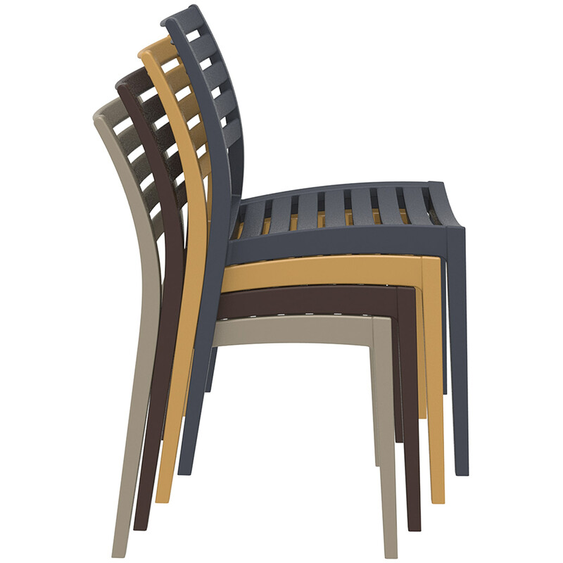 Stapelbar väderbeständig trädgårdsstol i plast för utomhusbruk