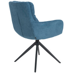 Elegant roterande matstol med mjuk stoppning och järnram